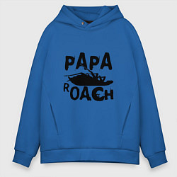 Толстовка оверсайз мужская Papa Roach цвета синий — фото 1