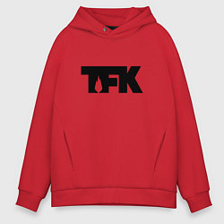 Толстовка оверсайз мужская TFK: Black Logo, цвет: красный