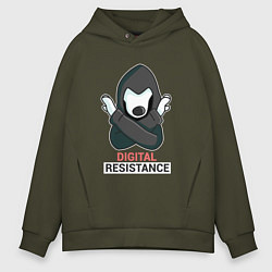 Толстовка оверсайз мужская Digital Resistance, цвет: хаки
