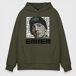Толстовка оверсайз мужская Eminem labyrinth, цвет: хаки