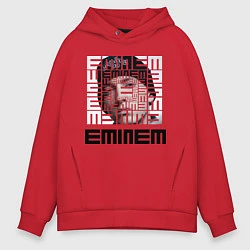 Толстовка оверсайз мужская Eminem labyrinth, цвет: красный
