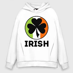 Толстовка оверсайз мужская Irish - цвет флага, цвет: белый