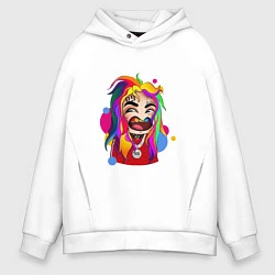 Толстовка оверсайз мужская 6IX9INE Colors, цвет: белый