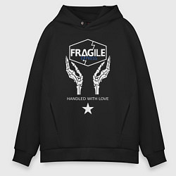 Толстовка оверсайз мужская Fragile Express, цвет: черный