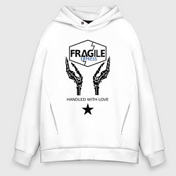 Толстовка оверсайз мужская Fragile Express, цвет: белый