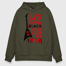 Толстовка оверсайз мужская Mindless Self Indulgence - Coffee black, цвет: хаки
