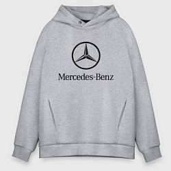 Толстовка оверсайз мужская Logo Mercedes-Benz, цвет: меланж