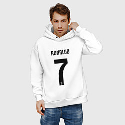 Толстовка оверсайз мужская RONALDO 7, цвет: белый — фото 2
