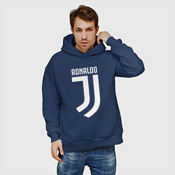 Толстовка оверсайз мужская Ronaldo CR7, цвет: тёмно-синий — фото 2
