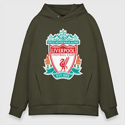 Толстовка оверсайз мужская Liverpool FC, цвет: хаки