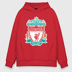 Толстовка оверсайз мужская Liverpool FC, цвет: красный