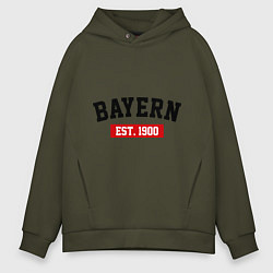 Толстовка оверсайз мужская FC Bayern Est. 1900, цвет: хаки