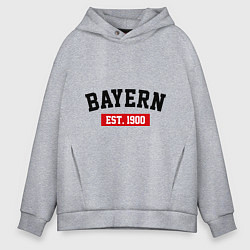 Толстовка оверсайз мужская FC Bayern Est. 1900, цвет: меланж