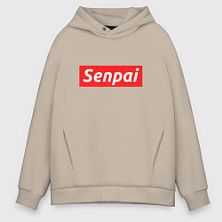 Толстовка оверсайз мужская Senpai Supreme, цвет: миндальный