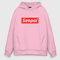 Толстовка оверсайз мужская Senpai Supreme, цвет: светло-розовый