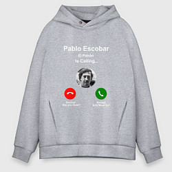 Толстовка оверсайз мужская Escobar is calling, цвет: меланж