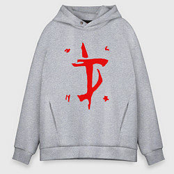 Толстовка оверсайз мужская MARK OF THE DOOM SLAYER, цвет: меланж