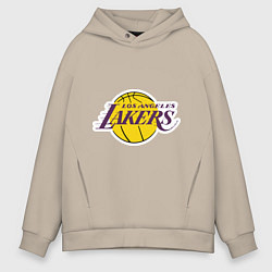 Толстовка оверсайз мужская LA Lakers, цвет: миндальный