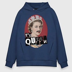 Толстовка оверсайз мужская The Queen, цвет: тёмно-синий