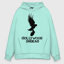 Толстовка оверсайз мужская Hollywood Undead цвета мятный — фото 1