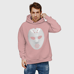 Толстовка оверсайз мужская Angerfist Mask, цвет: пыльно-розовый — фото 2