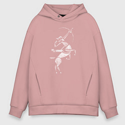 Толстовка оверсайз мужская Звездный Стрелец, цвет: пыльно-розовый