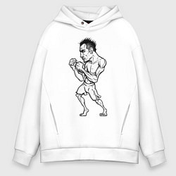 Толстовка оверсайз мужская Tony Ferguson art, цвет: белый