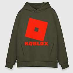 Толстовка оверсайз мужская Roblox Logo, цвет: хаки