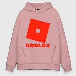 Толстовка оверсайз мужская Roblox Logo, цвет: пыльно-розовый