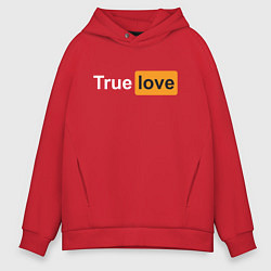 Толстовка оверсайз мужская True Love, цвет: красный