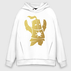 Толстовка оверсайз мужская Praise the Sun!, цвет: белый