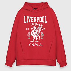 Толстовка оверсайз мужская Liverpool YNWA, цвет: красный