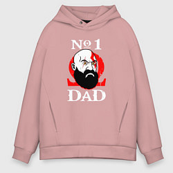 Толстовка оверсайз мужская Dad Kratos, цвет: пыльно-розовый