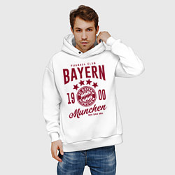 Толстовка оверсайз мужская Bayern Munchen 1900, цвет: белый — фото 2