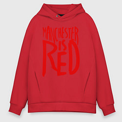 Толстовка оверсайз мужская Manchester is Red, цвет: красный