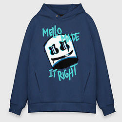 Толстовка оверсайз мужская Mello Made it Right, цвет: тёмно-синий
