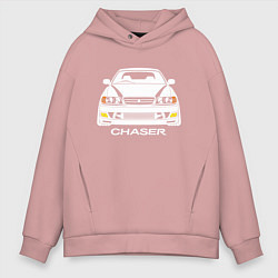 Толстовка оверсайз мужская Toyota Chaser JZX100, цвет: пыльно-розовый