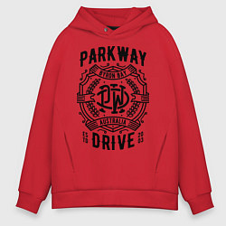Толстовка оверсайз мужская Parkway Drive: Australia, цвет: красный