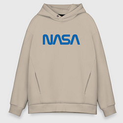 Толстовка оверсайз мужская NASA, цвет: миндальный