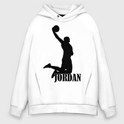 Толстовка оверсайз мужская Jordan Basketball, цвет: белый