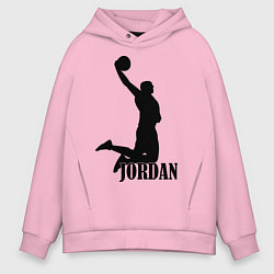 Толстовка оверсайз мужская Jordan Basketball, цвет: светло-розовый