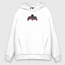 Толстовка оверсайз мужская WorkOut: GTA V Style, цвет: белый