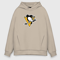 Толстовка оверсайз мужская Pittsburgh Penguins: Evgeni Malkin, цвет: миндальный