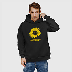 Толстовка оверсайз мужская 21 Pilots: Sunflower, цвет: черный — фото 2