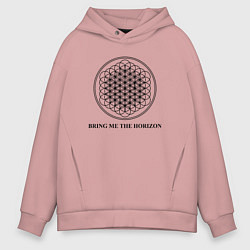 Толстовка оверсайз мужская BRING ME THE HORIZON, цвет: пыльно-розовый