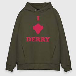 Толстовка оверсайз мужская Derry, цвет: хаки