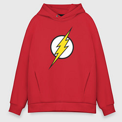 Толстовка оверсайз мужская Flash, цвет: красный