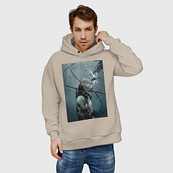 Толстовка оверсайз мужская Death Stranding, цвет: миндальный — фото 2