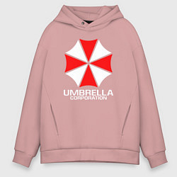 Толстовка оверсайз мужская UMBRELLA CORP, цвет: пыльно-розовый