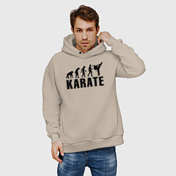 Толстовка оверсайз мужская Karate Evolution, цвет: миндальный — фото 2